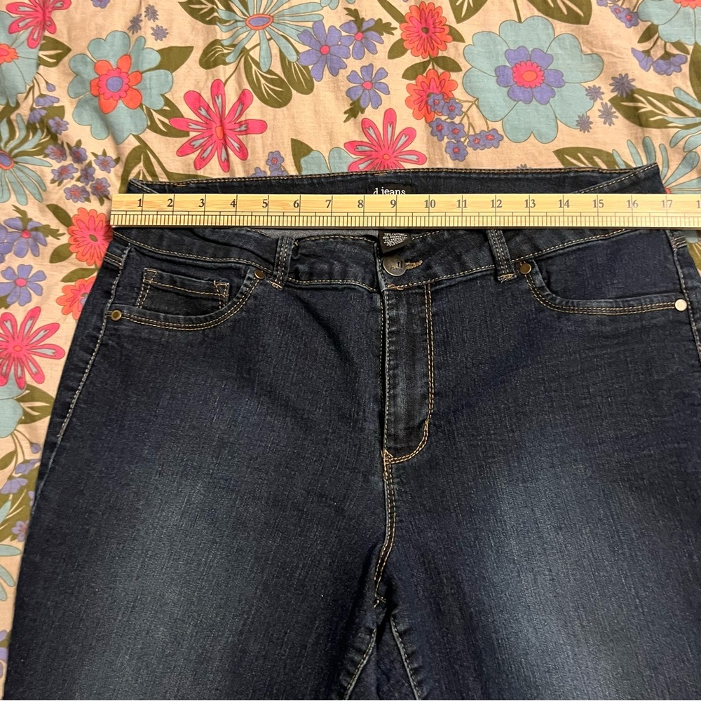 d. jeans Women's Deep Indigo stretch Skinny jeans plus 16 - Picture 8 of 9
